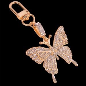 Golden Butterfly Bag Charm or Zipper Pull
